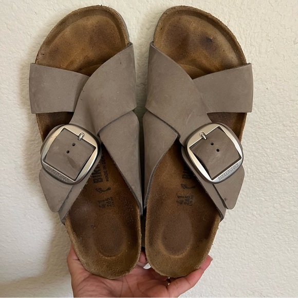 BIRKENSTOCK SIENA BIG BUCKLE DOVE GRAY SIZE 10-10.5 - Picture 15 of 16